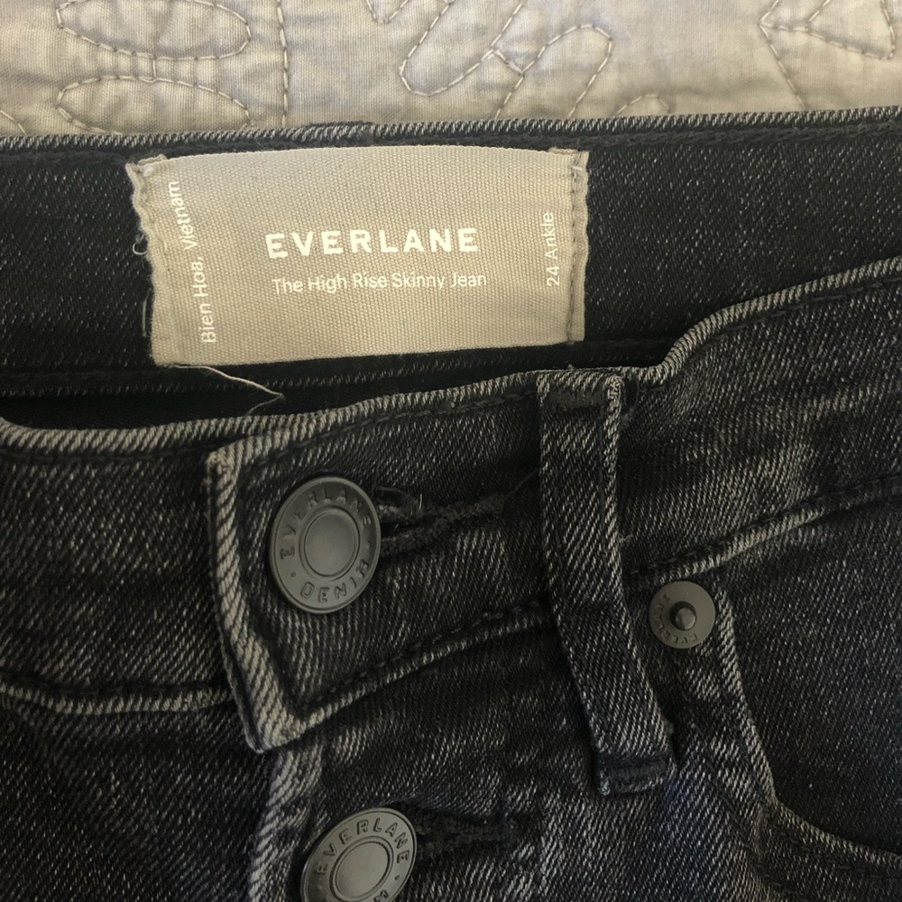 Everlane Stretch High Rise Skinny Button Fly - Picture 5 of 7